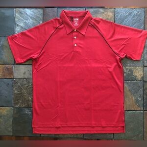Mens XL Red Adidas Climalite Golf Polo Shirt NWT
